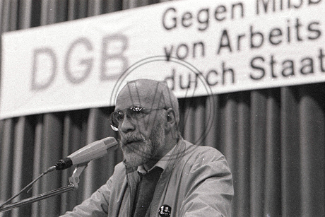 Veranstaltung des DGB gegen Berufsverbote 1984